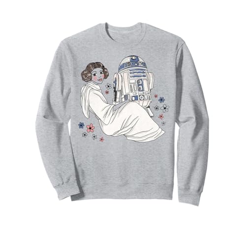 Sweat Star Wars Princess Leia R2-D2 doodle pour fan de pop culture