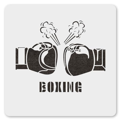 MAGJUCHE Boxing Stencil 12 Inches, Reusable Boxing Gloves Stencil for Painting DIY Crafts Decor
