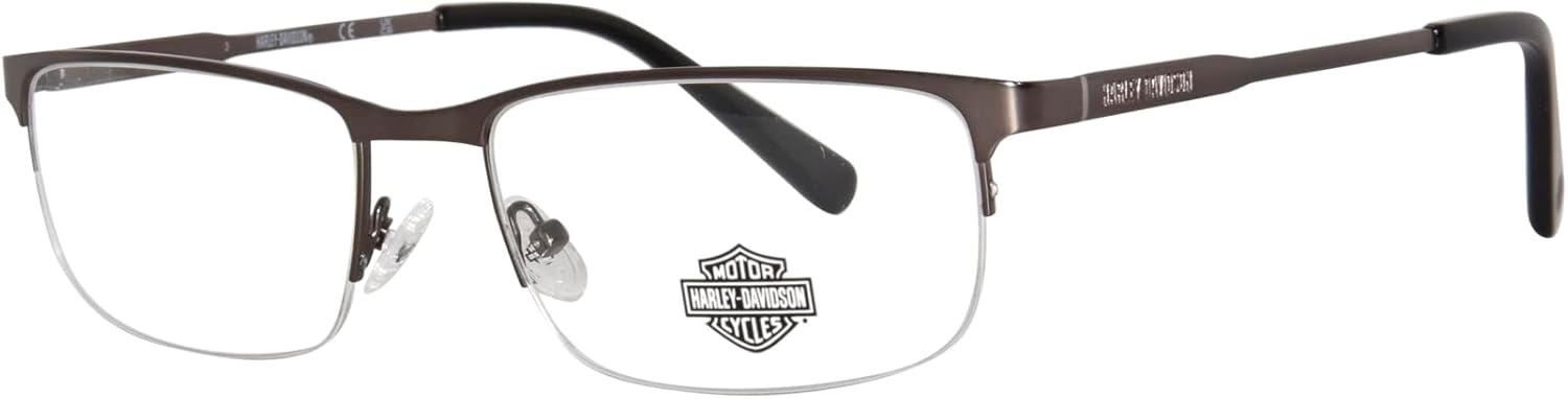 Harley Davidson Eyewear HD0759 Eyeglass Frames - Matte Gun Metal Frame, 56 mm Lens HD075956009
