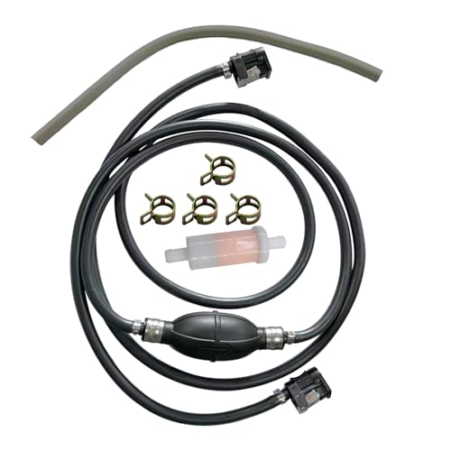 Gihdfer 32-858104K08 Outboard Fuel Line 5/16 10 Ft Hose Kit Compatible with Yamaha Marine Johnson Mercury Outboard 4 hp-200 hp Includes Primer Bulb Tank Quick Female Connector 35-816296-4 Fuel Filter