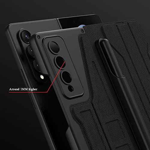KVIBEO Coque pour Samsung Galaxy Z Fold 4, Coque Antichoc Protection avec Détachable Support S Pen Et Supporte La Charge sans Fil Housse,Bleu – vue 7