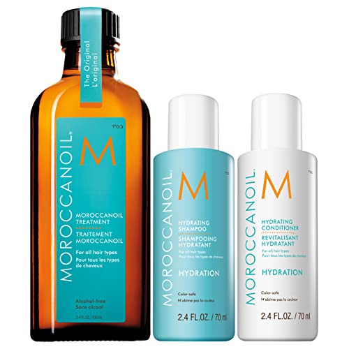 Moroccanoil Hydratant Duo 70ml et Soin Original 100ml contre les Cheveux Ternes