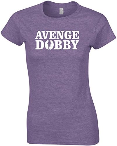 AVENGE DOBBY WOMENS SHIRT HARRY POTTER LADIES T-SHIRT (M, Heather Purple) Apparel
