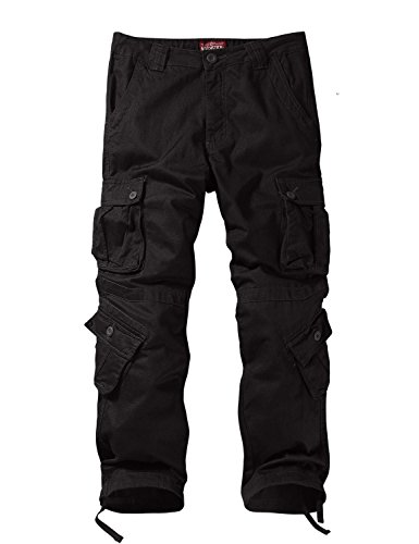 Image of Match Men's Wild Retro Multi-Pockets Utility Casual Cotton Cargo Trousers #3357