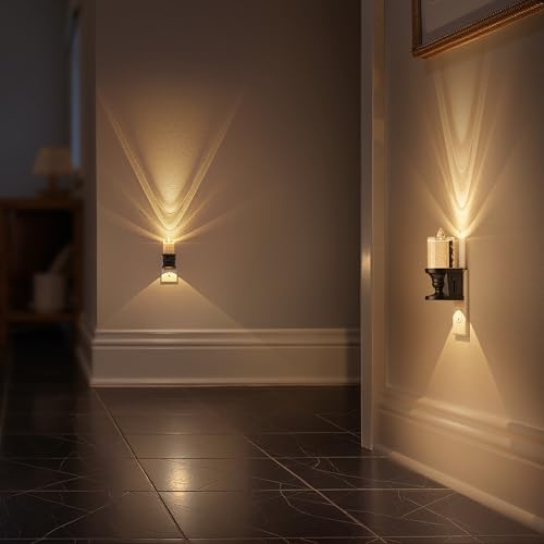 Image of Briignite Flameless Candle Night Light, Bubble Night Lights Plug into Wall, Candle Nightlight with Light Sensor, Dimmable LED Night Light Plug in, Warm White 3000K Nightlight for Hallway Bathroom