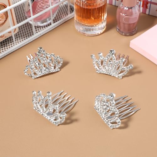 Minkissy 7J9C142102EIFJG420 4Pcs Crown Comb Hair Clips Medium Girl Hair Clips Combs thumb #5