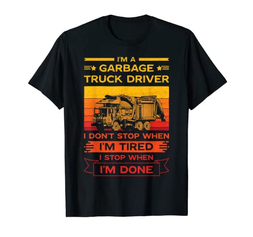 Notte Garbage Truck Driver Garbage Collector Garbageman Dad Maglietta