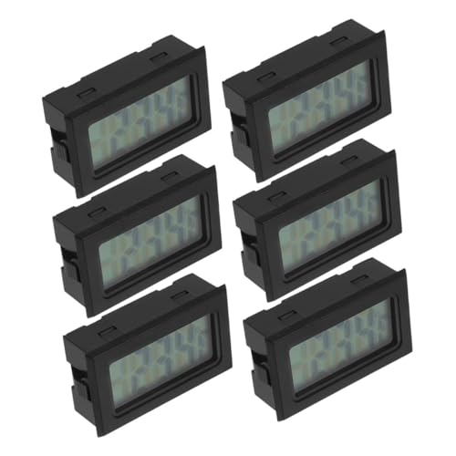 ORFOFE 6 Piezas Termómetro Digital con Pantalla LCD Medidor para Temperatura Interior y Exterior Doméstico Oficina Garaje y Industriales