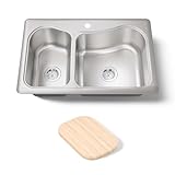 KOHLER K-3361-1-NA Staccato Large/Medium Self-Rimming Kitchen Sink