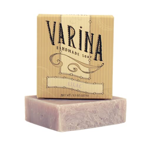 Varina Natural Lilac Bar Soap - Gentle Cleansing For Sensitive Skin, Floral - 3 Pack - Experience Healthy And Glowing Skin #TOP9