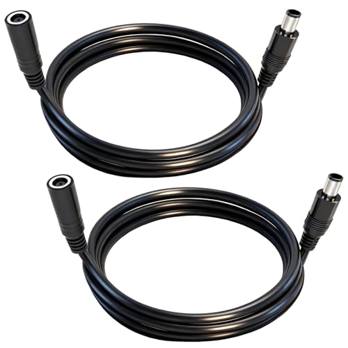 7.4mm x 5.0mm DC Power Extension Cable, 2-Pack Male to Female Jack Connector 16AWG 3.3FT, for Laptop, Solar Controller, Power Supply Adapter Cord