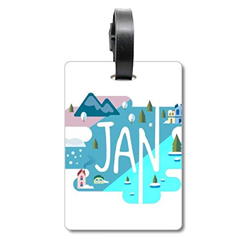 Étiquette de sac de voyage Janvier pour valise en plastique souple