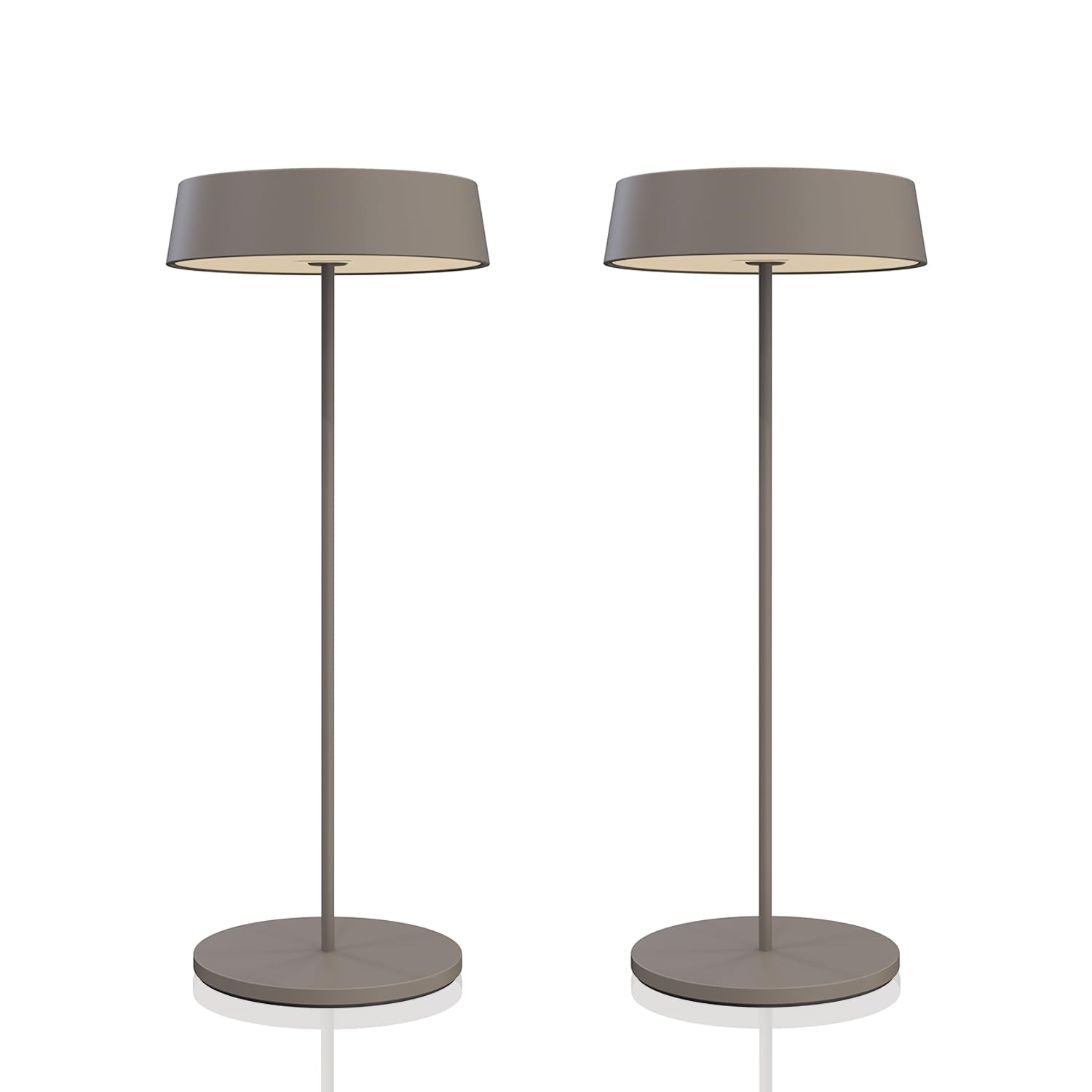 Palmina 901,lampade da tavolo senza fili,lampade da tavolo ricaricabili E Dimmerabile In Alluminio,abat jour senza fili 4400mah,Protezione IP54,luce da tavolo esterno/Interno/Khaki 2PZ