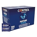 Control Nature Forte Preservativos - Caja de condones extra fuertes, 144 unidades (pack extra grande), Gama placer natural, lubricados, óptima adaptabilidad
