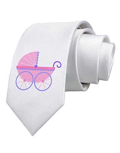 TOOLOUD Baby Girl Carriage Printed White Neck Tie
