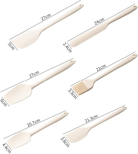 6 Pieces Silicone Spatula Set, Food Grade Rubber Spatula with Ergonomic Grip, Rubber Spatulas Silicone Heat Resistant Spatula Set for Kitchen Use, BPA Free Dishwasher Safe #2