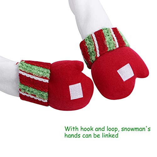 Christmas Tree Topper Snowman Head Hugger With Colorful Hat Shawl And Poseable Arms For Xmas/Holiday/Winter Wonderland Party Home Decoration Ornament #TOP2