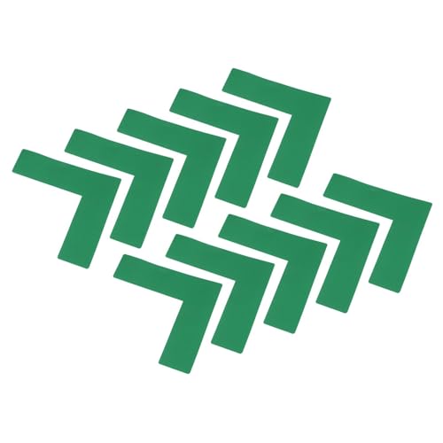 TOP-VIGOR 20 Pack 5s L Shaped Floor Marking Corners 4x4x1.2 Inch, Blue PVC Adhesive Markers for Warehouse Office, Arrows Placement, Waterproof Anti-Slip Stickers