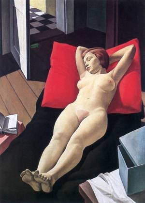Peinture à l'huile Reclining Nude Lajos Pandy 1930 33 tableau salon 24x36