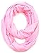 KMystic Large Solid Color Infinity Loop Jersey Scarf (Light Pink)
