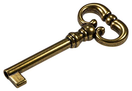 Gedotec Beard Key Metal Brown Burnished Rubbed Through, Burnished Brass, 1x MOZART - Image 4