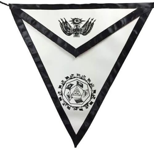 Masonic Regalia Scottish Rite Apron 32 Degree Black Masonic Flag Freemason Master Mason