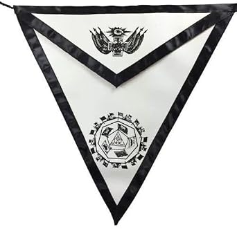 Masonic Regalia Scottish Rite Apron 32 Degree Black Masonic Flag Freemason Master Mason