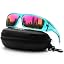 1 Pack - Clear Green Frame/Purple Pink Mirror Lens