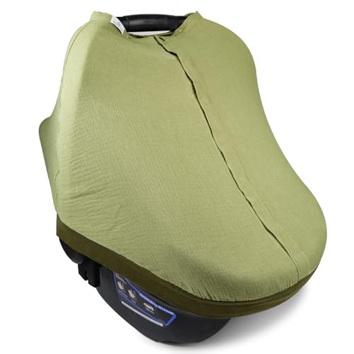 Image of Baby Car Seat Cover - Newborn Essentials, Carseat Covers for Girl & Boy, Water Resistant, Machine Washable