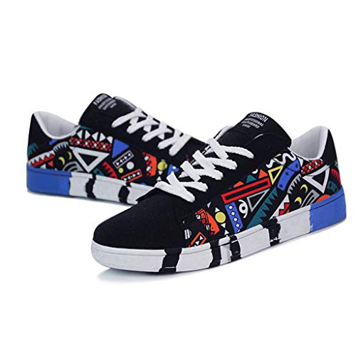 Baskets en toile pour hommes à lacets marine décontractées - 2