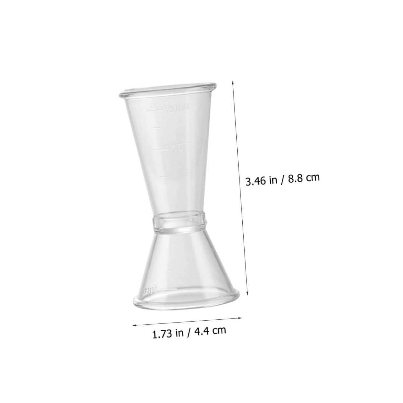 COLLBATH 6pcs Plastic Cocktail Jigger Measurer Ounce Cup Dispenser Cup Device for Bars Restaurants