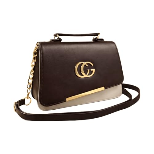 Image of ETLIS Women's Stylish Sling Bag | Faux Leather Crossbody Handbag with Gold Chain Strap | Small Shoulder Purse for Daily Use, Party & Travel