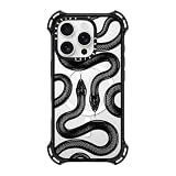 CASETiFY バウンス MagSafe対応 iPhone 16 Pro ケース [耐衝撃性 / 6.5mからの落下試験をクリア (MIL規格6倍相当) / ワイヤレス充電およびMagsafe対応] - Black Kingsnake - クリア ブラック