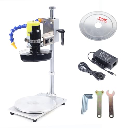 Bottle Cutter with 2 Blades, Rotatable Electric Glass Vine Bottle Cutting Machine DIY 200W 6000RPM for Round Square Irregular Glass or Ceramic Bottles Cutting, Drilling, Sanding, Polishing