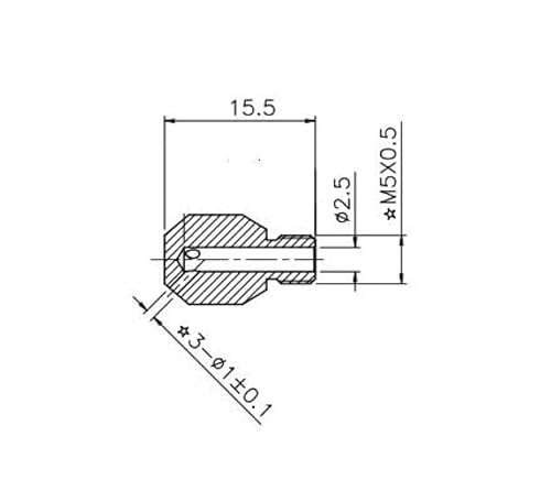 Hochzeit 3 & 1 HOLES FOR STEAM WAND 6 mm RANCILIO SILVIA, GAGGIA (3 HOLES NOZZEL)