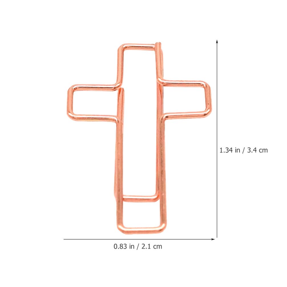 OSALADI Einschulung Deko Kreative Kreuz Büroklammern aus Metall 10 Stück Kleine Büroklammern mit Langer Lebensdauer Multifunktionale Metallmarkierungsclips fürs Büro und Lernen