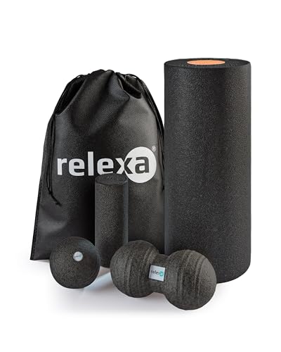 RELEXA Faszienstarterset | 5-Teiliges Set Zur Massage Bei Rückenschmerzen & Als Fitness-Training...