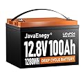 100Ah Lithium Battery, 12V LifePO4 Deep Cycle Battery, Built in 100A BMS, 10000+ Deep Cycle, Grade A Battery Cells, Perfect for Trolling Motor, Camper Van, RV, Solar/Wind system