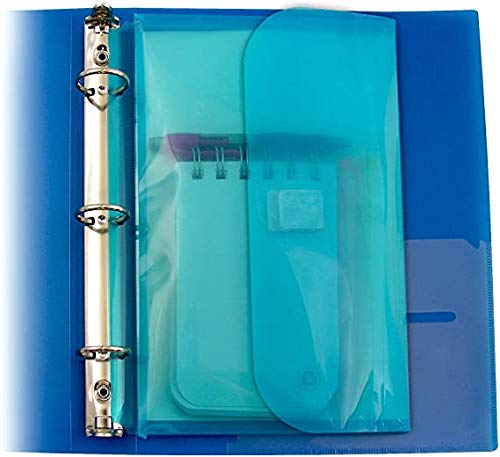C-Line Mini 5.5 X 8.5 Poly Binder Pocket W/ Hook Loop Closure, With Custom Aop Pen #TOP2
