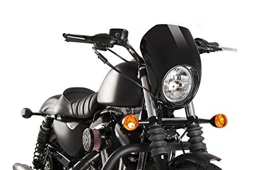 Customacces AZ1102N Semicarenado Modelo Free Spirit Negro Harley Davidson Sportster 883 Low 04'-10'