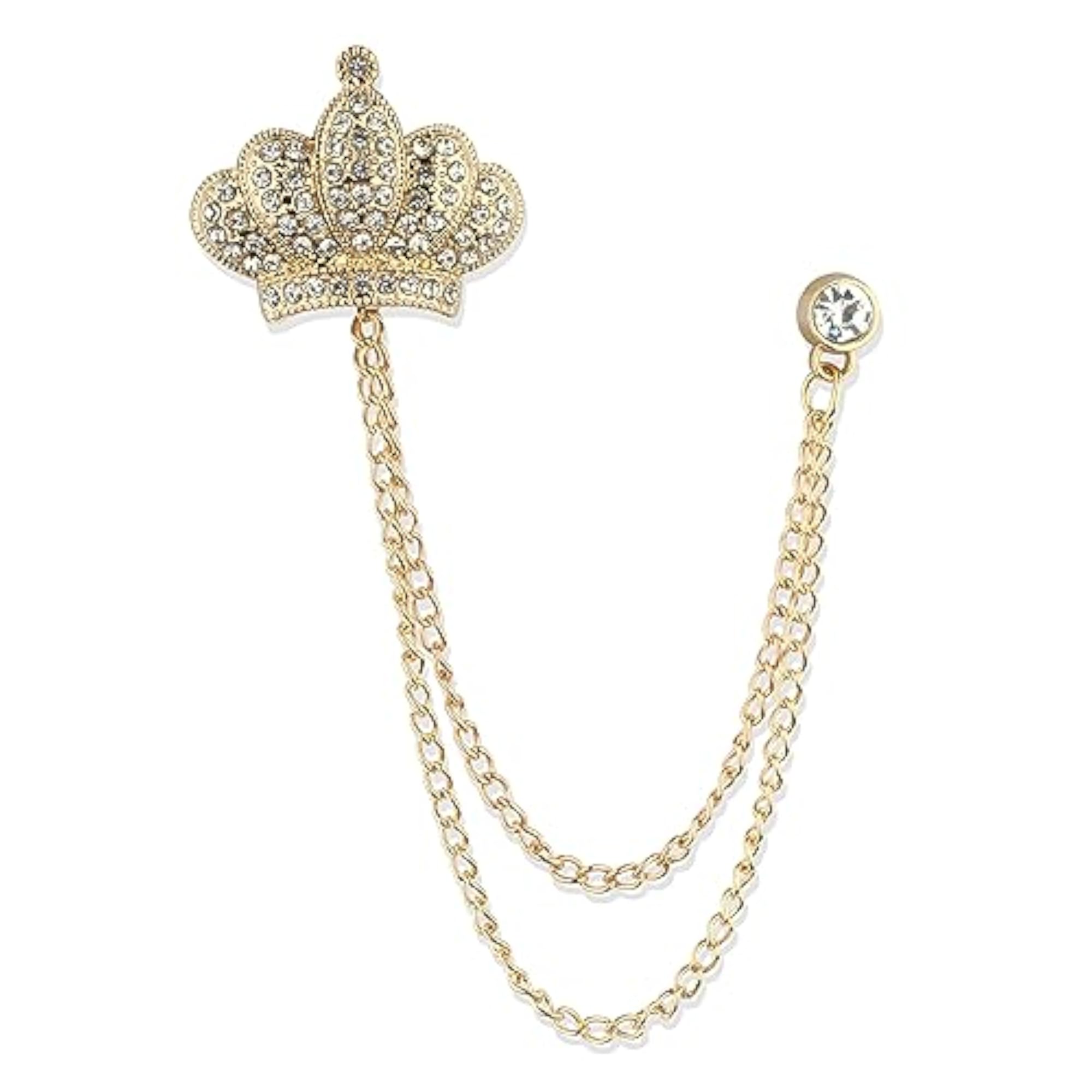 Royal Crown Design Brooch for Men