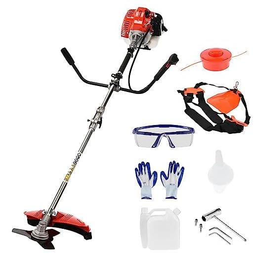 52CC 2-Cycle Gas Weed Eater, 2 in 1 Gas Weed Wacker, 2024 Upgraded Weed Eater Gas Powered, 2.2KW/8500rpm Strong Power Brush Cutter, Gas String Trimmer for Yard, Garden