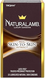 TROJAN NaturaLamb Luxury Latex-Free Condoms, 10 Count