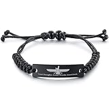 DOMYUHAO Personalized Custom Name Gifts Farvahar Bracelets for Men, Ahura Mazdā, Zoroastrian, Persian, Persian Jewelry (style 5)