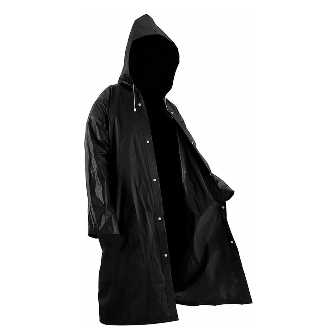 Chubasquero Chubasquero De EVA para Hombre Y Mujer, 2 Uds., con Botones para Sombrero, Poncho Impermeable Ponchos De Lluvia Impermeables(Large)
