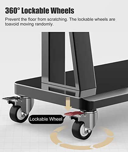 Soporte móvil para TV de 40-75 pulgadas con ruedas ajustable miniatura 6