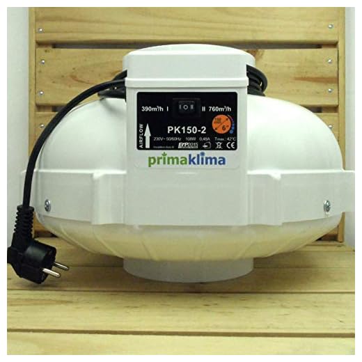 Prima Klima Rohrventilator 2-Stufen 390-760cbm / 150mm