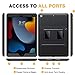 MoKo for iPad 10.2 Inch Case iPad 9th Generation 2021/ iPad 8th Generation 2020/ iPad 7th Generation 2019, [Heavy Duty] Shockproof Full Body Protective Cover with Built-in Screen Protector, Black