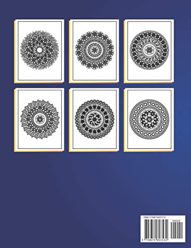 Flower Mandala Coloring Book For Adults: An Adult Coloring Book with Stress Relieving Flower Mandala