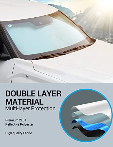 Proadsy Front Windshield Sun Shade Foldable Sunshade Protector Custom Fit Tundra 2023 2022 Limited Sr5 Platinum Trd Pro Pickup Accessories 2023 Upgrade #TOP5